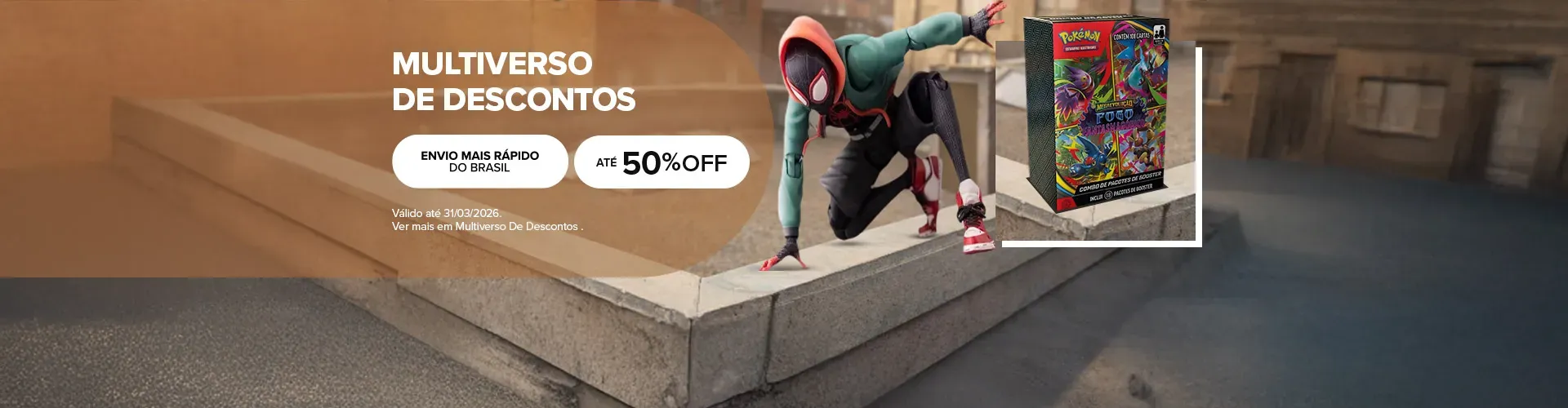 Multiverso de descontos, ENVIO MAIS RÁPIDO DO BRASIL, ATÉ 50% OFF, Válido até 31.03.2026. Ver mais em Multiverso De Descontos .